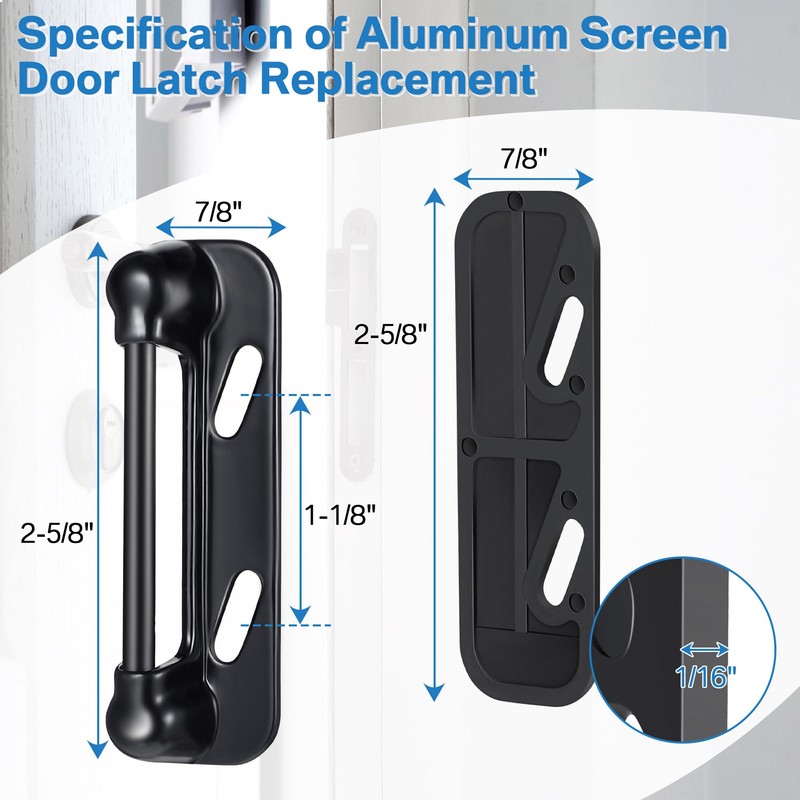 Enhon 3 Pack Screen Door Spring Strike Plate, Spring Loaded