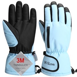 Odtmger Ski Gloves, Warm and Breathable Snow Gloves for Various Cold Winter Outdoor Sports