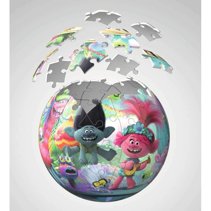 Ravensburger 3D Puzzle 11169 Puzzle Ball Trolls 72 Pieces Puzzle