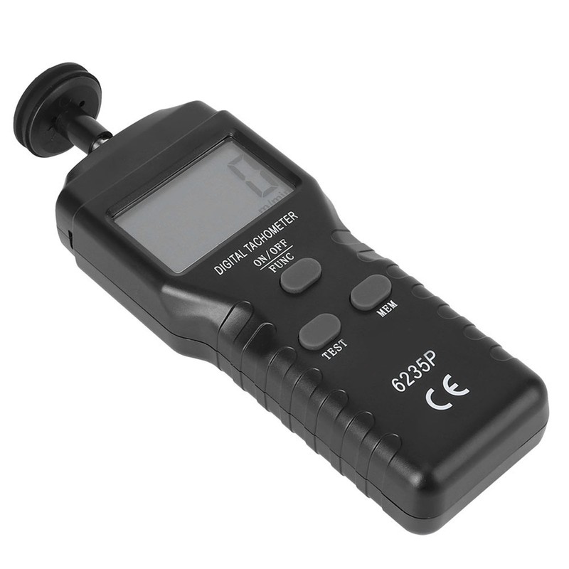 6235p Smart LCD Digital Tachometer 1.019999 rpm ContactType Tach Speed