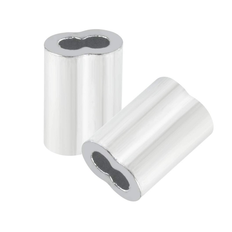 800pc Aluminum Crimping Loop Sleeve Ferrule Cable Ferrule Crimping Loop