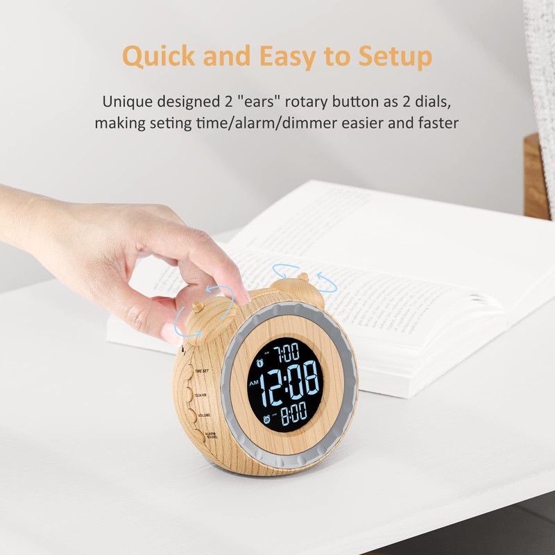 uscce Dual Extra Loud Alarm Clock with Bed Shaker -