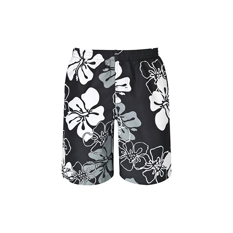 mareno Modern Boys Swimming Shorts with Floral Pattern in Blue,