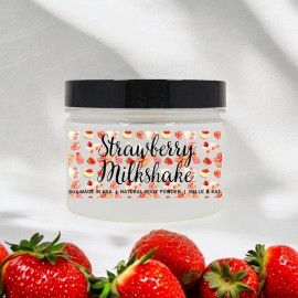 BELLE & KAT Strawberry Milkshake Scented Body Dusting Powder for Men & Women Talc-Free 8oz