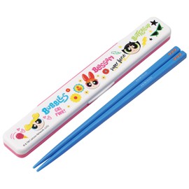 Skater ABC3AG-A Powerpuff Girls Ag+ Chopsticks & Chopsticks Case Set, 7.1 inches (18 cm), Made in Japan, Antibacterial, Silver Ion