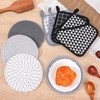 16 Pieces Square Pot Holders Washable Heat Resistant Pocket Mitt