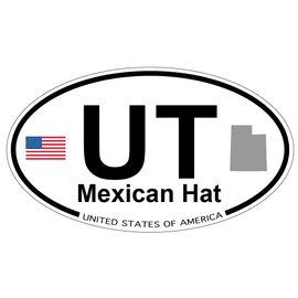 US Decal, Inc. Mexican Hat, Utah Oval Sticker