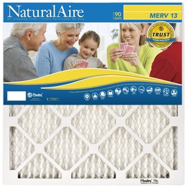 NaturalAire 20X25X1 HVAC Air Filter MERV 13, Replacement Furnace Upgrade for Home or House, Trap Dust & Debris and Purify Air: Keep Your AC Vent Clean (4 Pack)