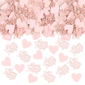 Keaziu 100PCS Happy Mother's Day Confetti Mom Heart Table Confetti Mother's Day Love Mom Table Confetti Decorations Engagement Party Decorations (PINK)