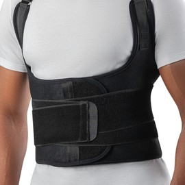 HIDROLIGHT - Narrow Support Posture Corrector - Posture Corrector for Women and Men, Lower Back Brace for Lower Back Pain - Posture Brace, Back Support Belt, Lumbar Support - Black, Medium