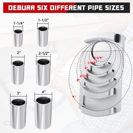 Deburring Tool for Plastic Pipe, Chamfer Tool Suitable for 6 Pipe Size from 1-1/4 inch to 4 inch, PVC Pipe Reamer with Sharp Blades