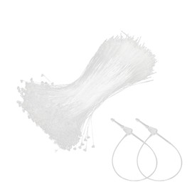 Mesanda Tag Fastener, Loop Lock, Set of Approximately 1000, Loop Pin, Plastic, Transparent, Convenient, Spelling String, Snap, Lock Pin, Binding Tool, Tag Thread, Tagging Tape, Clothes, Clothes, Price