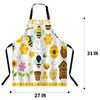BGBDEIA Honey Bees Apron Adjustable Neck Bib Apron for Men
