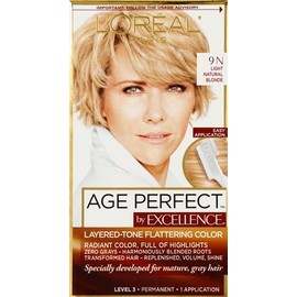 L'Oreal Paris Age Perfect - Tinte permanente para el cabello, rubio natural claro 9N, 1 kit
