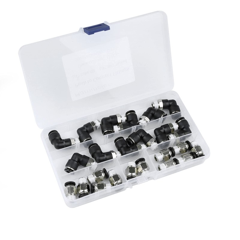 Hamineler 24 PCS Pneumatic Straight Plastic Connectors, 1/8inch NPT Thread
