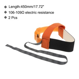 MECCANIXITY 2pcs ESD Anti Static Foot Heel Straps Anti Static Wrist Strap Band Adjustable for Grounding Removing Static Orange