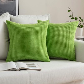 MIULEE Granular Cushion Cover, Pineapple, Soft Plain Decorative Square Cushion Covers for Sofa, Bedroom, Car, Set of 2