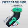 2 Packs 45 Degree Garden Hose Elbow Connector with Shut