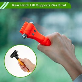 HOPESPANNER Universal Car Safety Hammer Glass Breaker Urgent Escape Tool Black Orange Aluminum Alloy Tungsten Steel