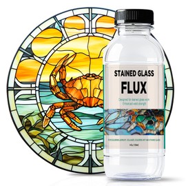 Liquid Zinc Flux for Stained Glass - 4oz - Stained Glass Flux for Soldering Work, Glass Repair and More - Liquid Flux for Stained Glass Solder - Stain Glass Tools and Supplies - Stained Glass Kit