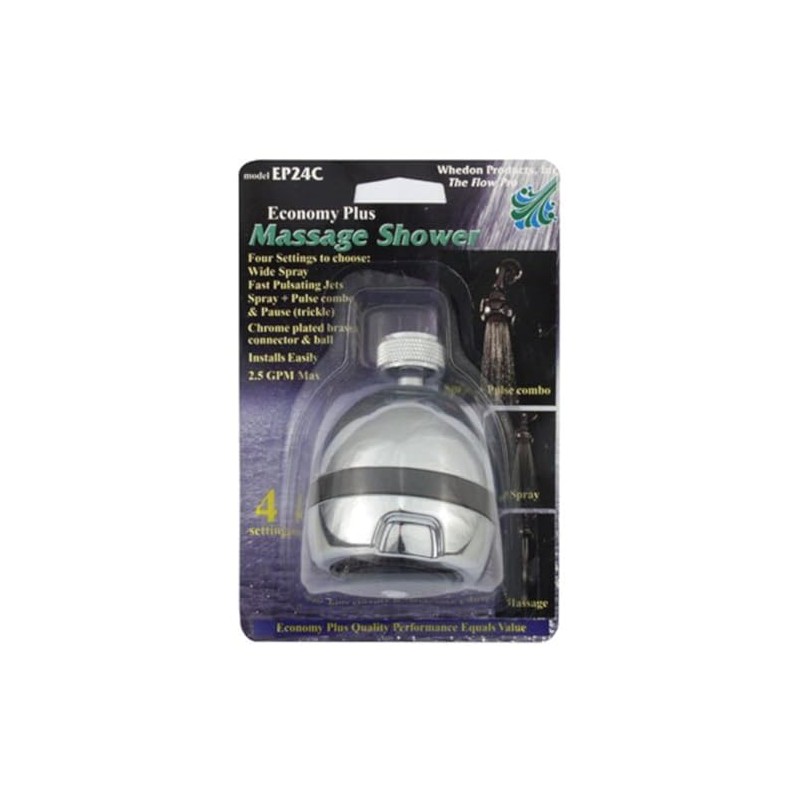 WHEDON PRODUCTS EP24C Chrome Econ Mass Shower Head, Modern Style,