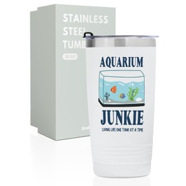 Onebttl Fish Tank Gifts For Men/Women, Vacuum Insulated Tumbler 20oz With Lid and Straw - Life