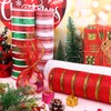 4 Rolls Christmas Poly Burlap Mesh Ribbon 10 Inches 40