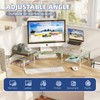 Simple Trending Dual Monitor Stand Riser, Computer Office Desktop Organizer