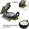 AIMALL Metal Compass DC45-2A with Magnifying Glass Portable Army Green