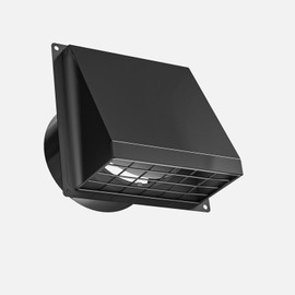 Hon&Guan 8 Inch Vent Covers for Wall with Removable Mesh, Wall Mount Exhaust Vent with Rubber Cushioned Non-Return Flap, Stainless Steel Wall Vent Cover for House.