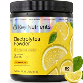 KeyNutrients Electrolitos en polvo limonada cero caloríaslimonada rosa en 90, 40 o 20 porciones paquetes de viaje de hidratación  Electrolitos keto,  