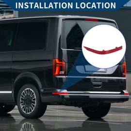 Hihaha No.7E0945105D Bumper Reflector for VW Transporter T6 Multivan 2016-2020 / Rear Left Side Bumper Reflector Side Marker/Durable Plastic / 1Pcs Red