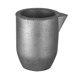 DZQ 6 KG Foundry Clay Graphite Crucible w/Spout Cap for Metal Melting Casting Refining Gold Silver Copper Brass Aluminum