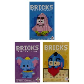 Yummy Baby Products Micro Mini Building Blocks Anime Character Set (500+ Pieces), Ages +14, Toys Gifts for Kids and Adults (3 Pack) (Set 14)