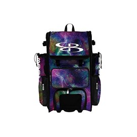 Boombah Superpack Hybrid Rolling Bat Bag - Nebula 2.0 Bat Pack Multicolor - Wheeled & Backpack Version