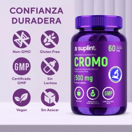 Polynicotinato Cromo Suplint Cápsulas Metabolismo Energía Porciones