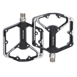 MTB Pedals Bicycle Pedals Set, Mountain Bike 3 Bearings Bicycle Pedals Trekking Gravel Bike Aluminium Alloy Super Light Non-Slip Durable for Mountain Bike BMX E-Bike Axle 9/16
