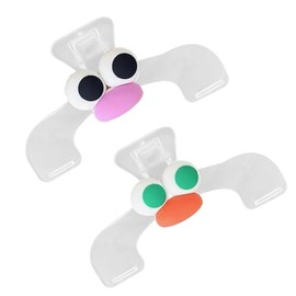 Itisyou Book Clips, Textbook Clips, Book Clips, Cute Cod Lips Eyeball Clips, Clear, Large, Strong Clips, Students, Stationery Clips, Set of 2 (Purple+Orange)