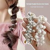 Pearl Spiral Braided Telephone Scrunchies Hair Ties Stretchy Ponytail Holders