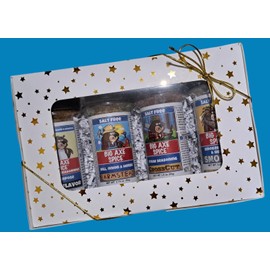 Big Axe Spice Salt-Free Seasonings 4-Pack North American Cuisine Gift Set, Gluten Free, Sugar Free, Preservative Free | Original All Purpose Mega Flavor and All Purpose Smoked Garlic & Herbs, Farmstead Dill, Onion & Herbs, and Crosscut Canadian Steak Sea