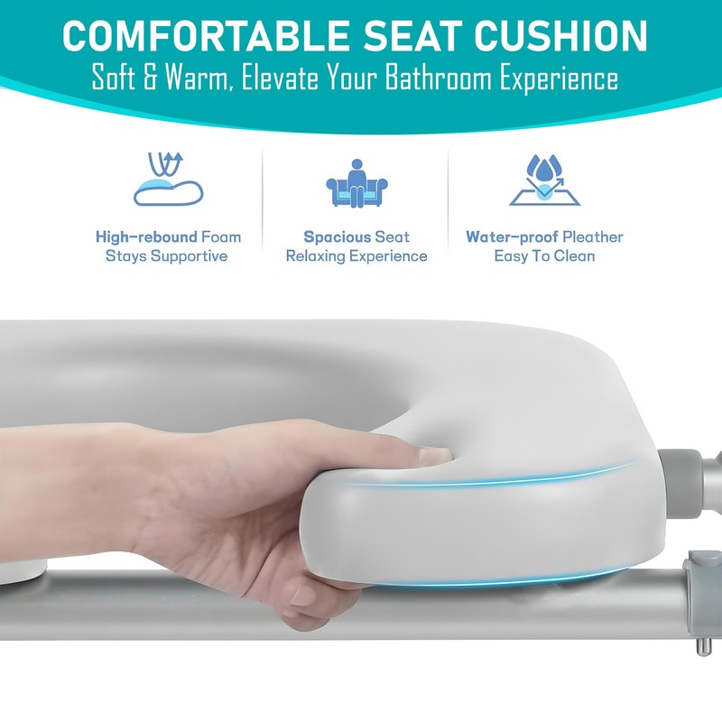 Raised Toilet Seat with Handles – Toilet Riser for Seniors
