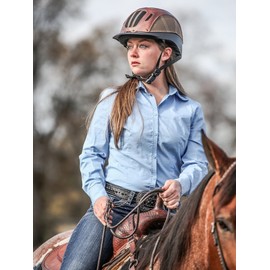 TROXEL Sierra Western Equestrian Helmet SEI/ASTM Certification (Black, XL)