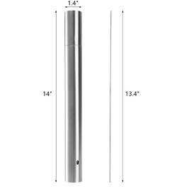 ZEAYEA 200 PCS Kabob Skewers, 13.4" Stainless Steel BBQ Sticks with Portable Storage Tube for Grilling, Metal Barbecue Skewer for Meat Shrimp Chicken Vegetable Outdoor Cooking