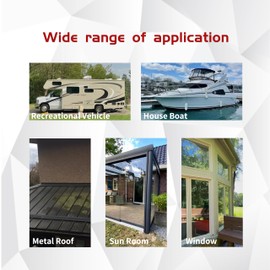 ECOCHME RV Sealant Tape, 8in*16ft Waterproof Butyl Tape with Fluorocarbon Film,for RV Repair Stop Leaks for Roofing Gutter Window Glass Boat Truck Camper and Pipe Sealing