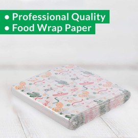 Oasis Supply, Deli Paper Sheets Sandwich Wrap Paper - Food Wrapping Grease Resistant Checkered Basket Liners, 12" x 12" (Mexican Print, 250 Count)