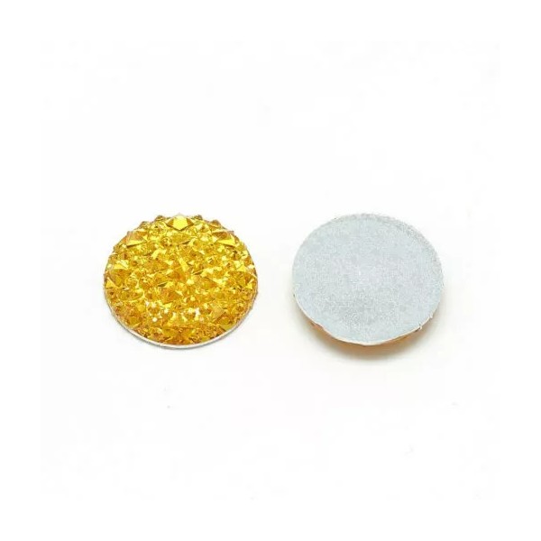 Unbranded 100 pcs Druzy Resin Embellishment Cabochons Yellow – 10mm