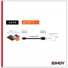 LINDY 0.5m BLACK LINE USB3.2 Gen2 Type-C to Type-A Cable