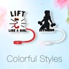 8Pcs Gym Straw Toppers for Tumbles, 10mm Fitness Straw Cover