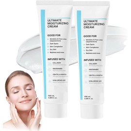 LUSCOR 2PCS Crema hidratante definitiva con fórmula juvenil,Crema Hidratante con Niacinamide，Crema Hidratante Facial，100ml Fórmula Juvenil, Hidratante Facial para Pieles Secas, Opacas y Desiguales，Apto para todo tipo de piel