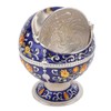 Ball Ashtray with Windproof Lid Retro Dragon Stereoscopic Relief Zinc